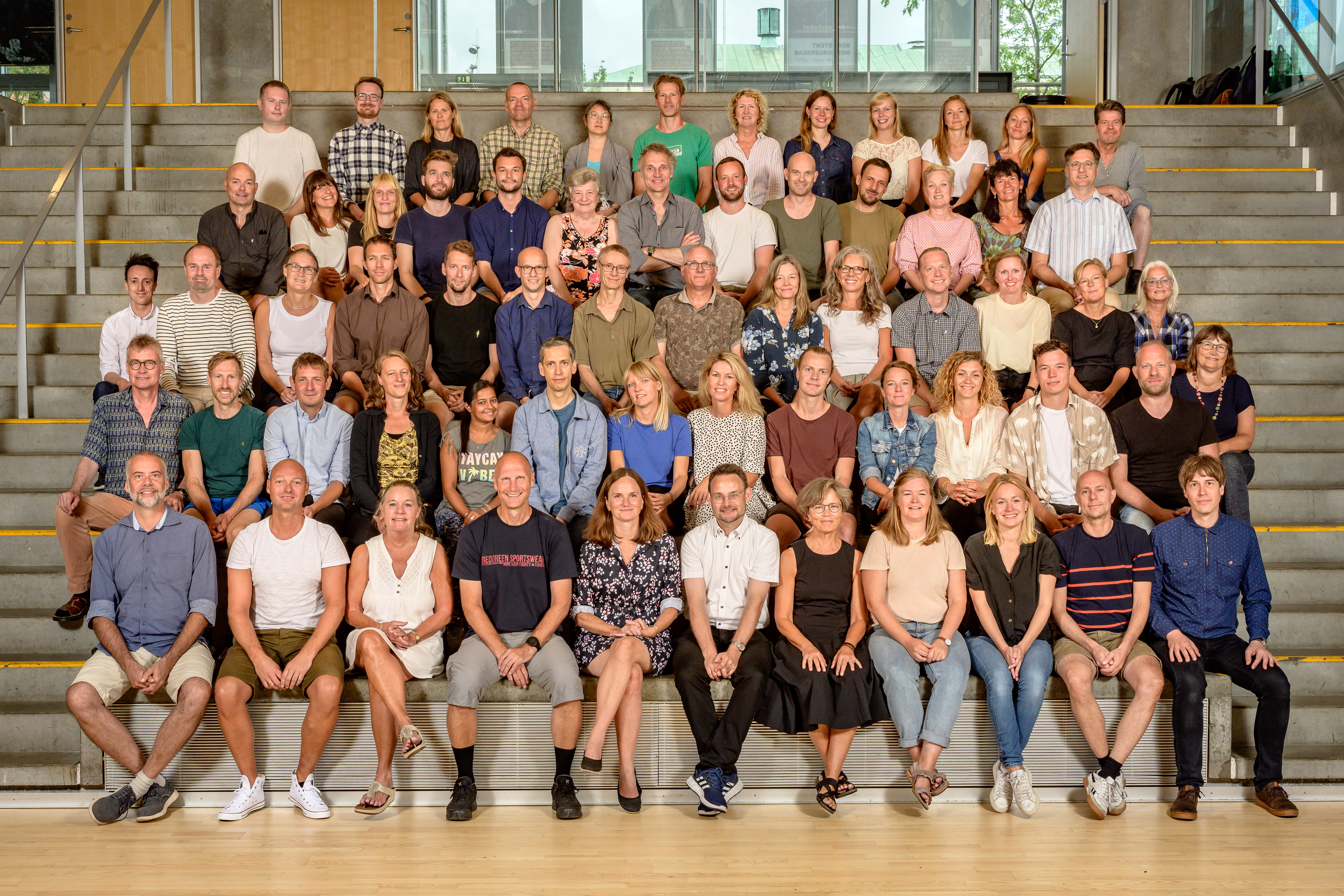 Foto af alle lærere og ledelse samlet 2019